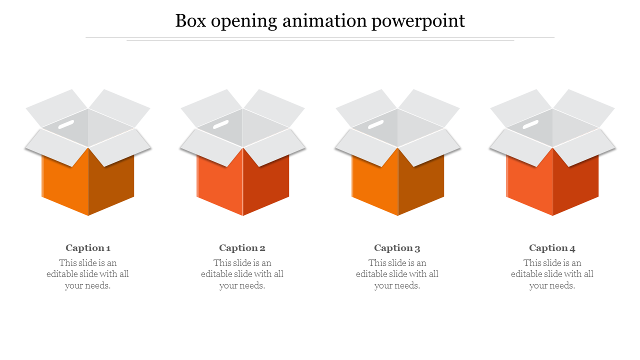 box opening animation powerpoint-4-Orange
